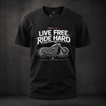 P5-002 | LIVE FREE RIDE HARD SHIRT - PAINZONE Streetwear