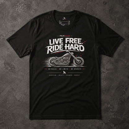 P5-002 | LIVE FREE RIDE HARD SHIRT - PAINZONE Streetwear