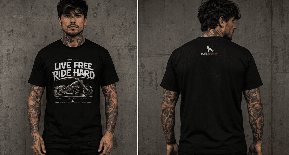 P5-002 | LIVE FREE RIDE HARD SHIRT - PAINZONE Streetwear