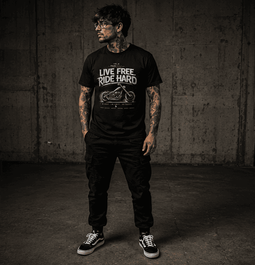 P5-002 | LIVE FREE RIDE HARD SHIRT - PAINZONE Streetwear