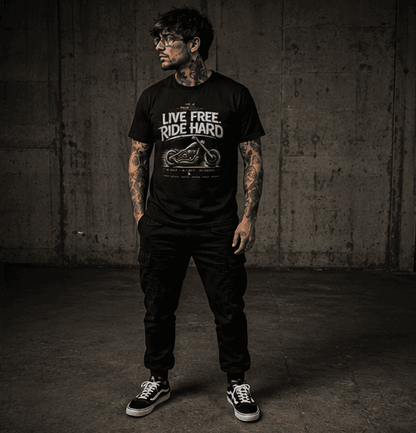 P5-002 | LIVE FREE RIDE HARD SHIRT - PAINZONE Streetwear