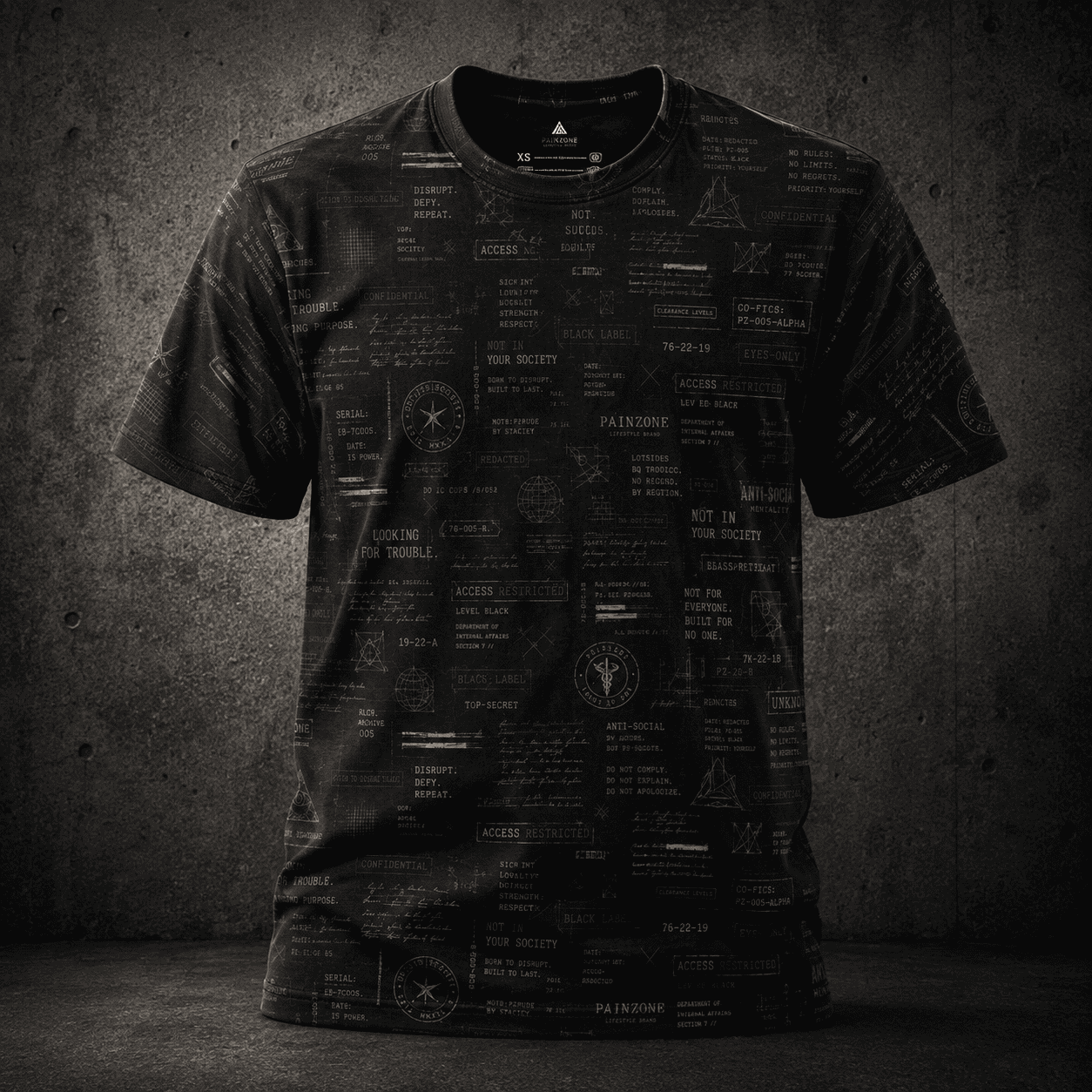 OS-006 | BLACK LABEL AOP SHIRT - PAINZONE Streetwear