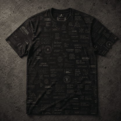OS-006 | BLACK LABEL AOP SHIRT - PAINZONE Streetwear
