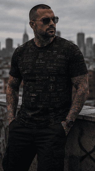 OS-006 | BLACK LABEL AOP SHIRT - PAINZONE Streetwear