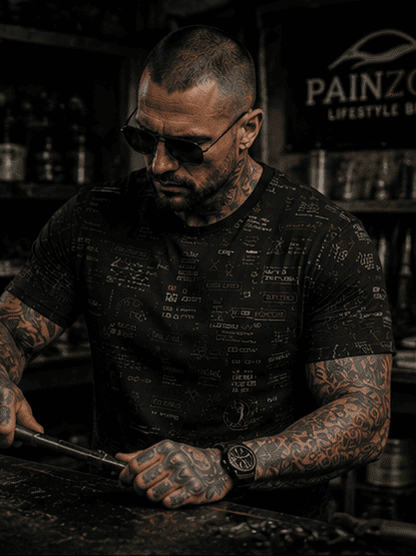 OS-006 | BLACK LABEL AOP SHIRT - PAINZONE Streetwear
